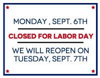 Town Office, Library, Recreation, Public Works, and Transfer Station Closed Monday, September 6th